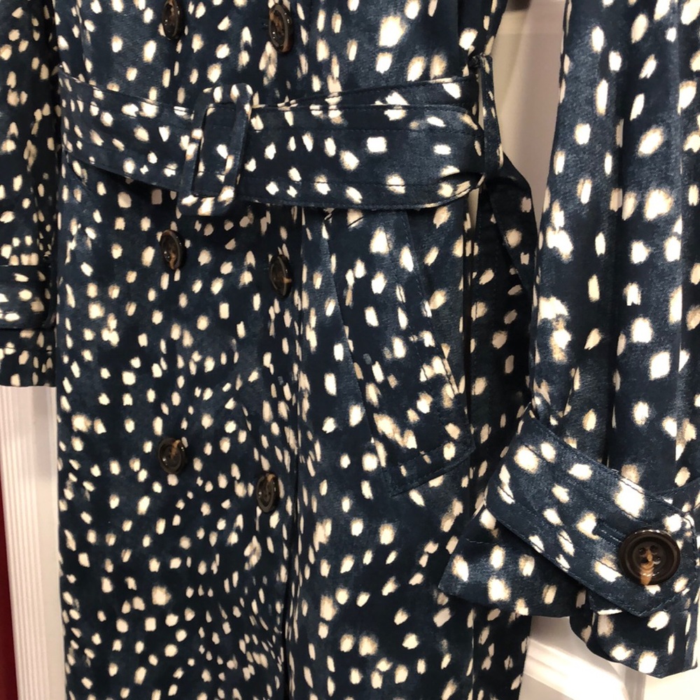 NWT Ann Taylor Modern Trench in Midnight Spruce - Picture 4 of 7